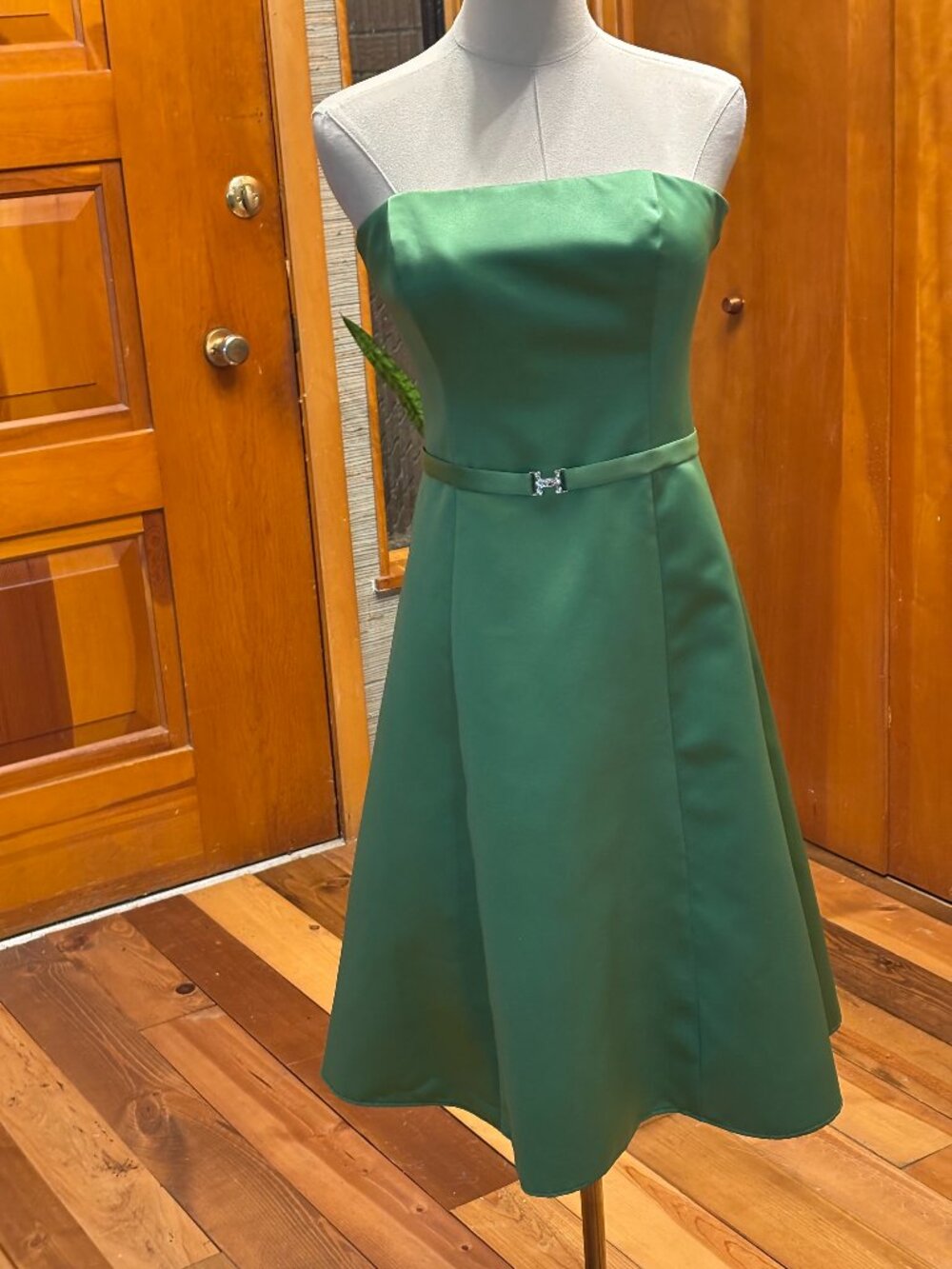 Michaelangelo Satin Strapless Dress